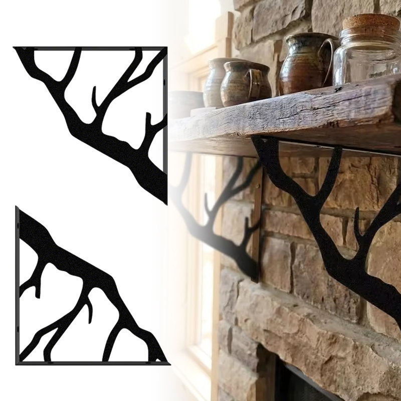 Shelf Bracket Pair - قطعتان من حامل الرفوف المعدني على