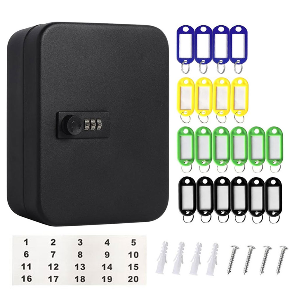 Cabinet Lock Key - حافظة مفاتيح أمنية سوداء مع قفل
