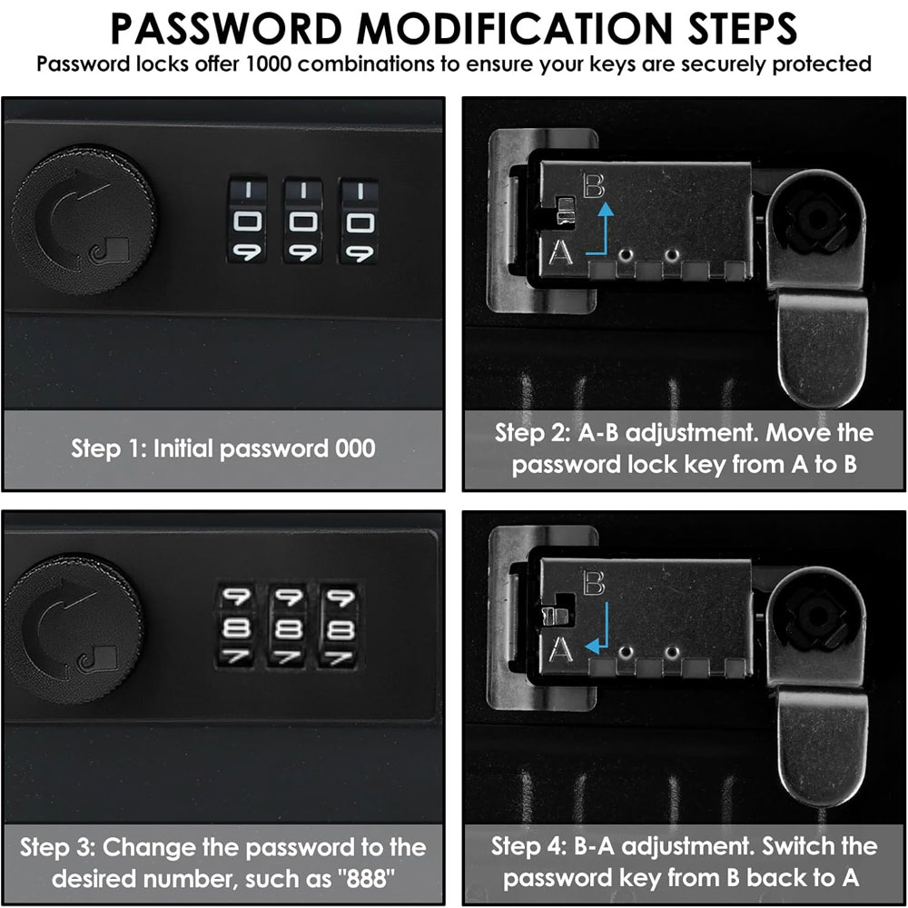 حافظة مفاتيح أمنية سوداء مع قف - مراجعة Cabinet Lock Key وسعره