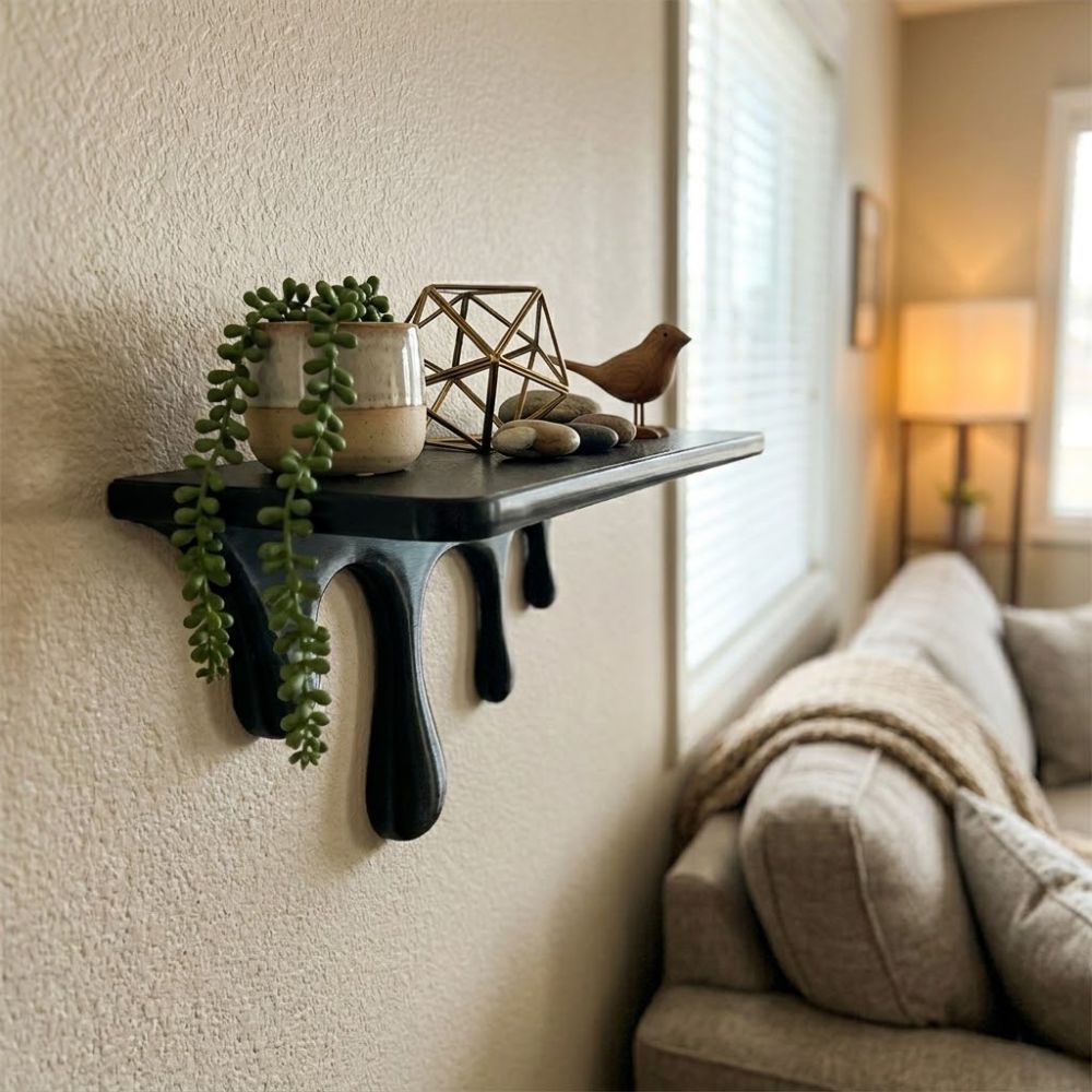 رف حائط عائم ثلاثي الأبعاد مطب - مراجعة Shelf Bracket Pair وسعره